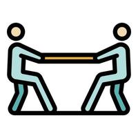 Personal traits icon color outline vector