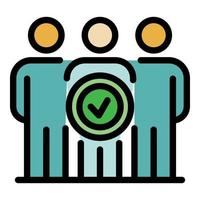 Personal group traits icon color outline vector