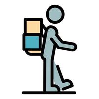 City courier delivery icon color outline vector