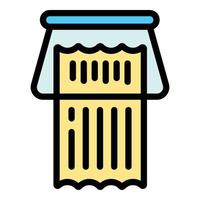 Take bus ticket icon color outline vector