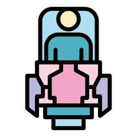 Tomograph icon color outline vector