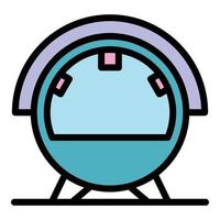 Modern equipment in healthcare icon color outline vector
