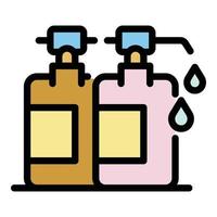 Liquid hand soap icon color outline vector