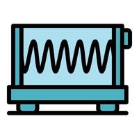 School oscilloscope icon color outline vector