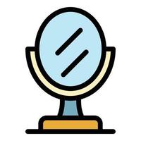 Table mirror icon color outline vector
