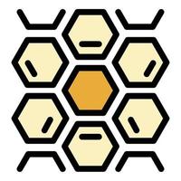 Honeycombs icon color outline vector