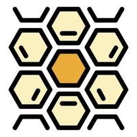 Honeycombs icon color outline vector