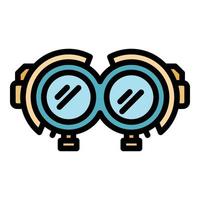 Eyesight testing device icon color outline vector