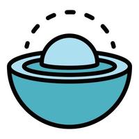 Kernel sectional icon color outline vector