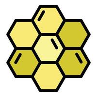 Honeycombs icon color outline vector