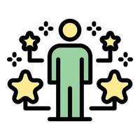 Internet game play icon color outline vector
