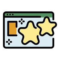 Game web page icon color outline vector