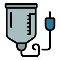 Anesthesia package icon color outline vector