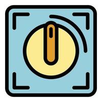 Power electric light icon color outline vector
