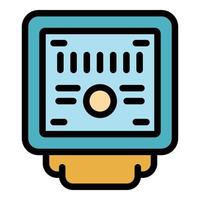 Electrical junction box icon color outline vector