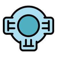Control junction box icon color outline vector