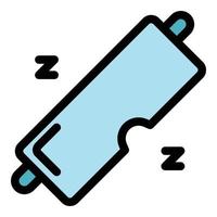 Spa sleep mask icon color outline vector