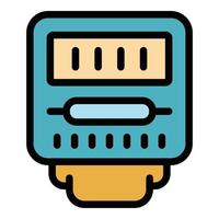 Electrical box icon color outline vector