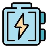 Electric panel icon color outline vector