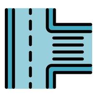 Highway icon color outline vector