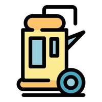 Power compressor icon color outline vector