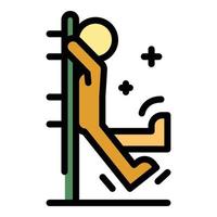 Man treatment exercise icon color outline vector