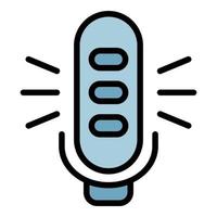 Studio microphone icon color outline vector