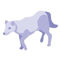 icono de lobo nórdico, estilo isométrico vector