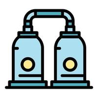 Bourbon factory icon color outline vector