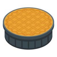 Pie icon, isometric style vector