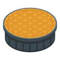 Pie icon, isometric style vector