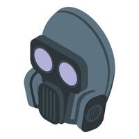 Gas mask icon, isometric style vector