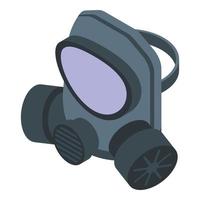 Air gas mask icon, isometric style vector