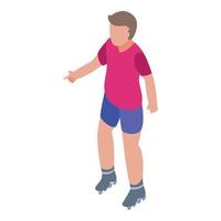 Rollerblade activity icon, isometric style vector