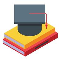 Bachelor degree icon, isometric style vector