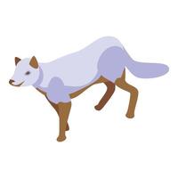 Standing fox icon, isometric style vector