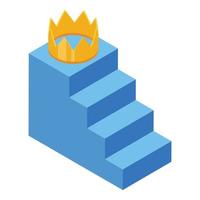 Stairs hierarchy icon, isometric style vector