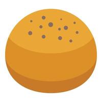 Bakery home bread icon, isometric style vector