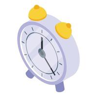 icono de reloj de mesa, estilo isométrico vector