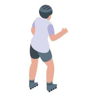 Urban rollerblade icon, isometric style vector