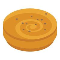 Bakery cook icon, isometric style vector