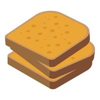 icono de sándwich, estilo isométrico vector