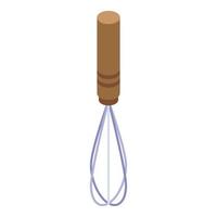 Handle wood mixer icon, isometric style vector