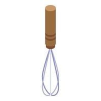 Handle wood mixer icon, isometric style vector