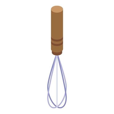 Handle wood mixer icon, isometric style