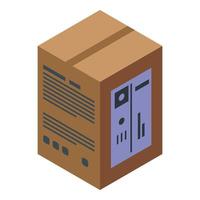 Tissue parcel icon, isometric style vector