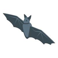 icono de murciélago aterrador, estilo isométrico vector