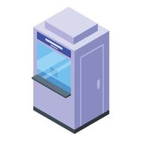 Airport online machine icon, isometric style vector