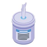 Screen wipes icon, isometric style vector