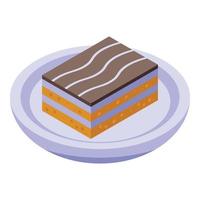 Dessert plane icon, isometric style vector